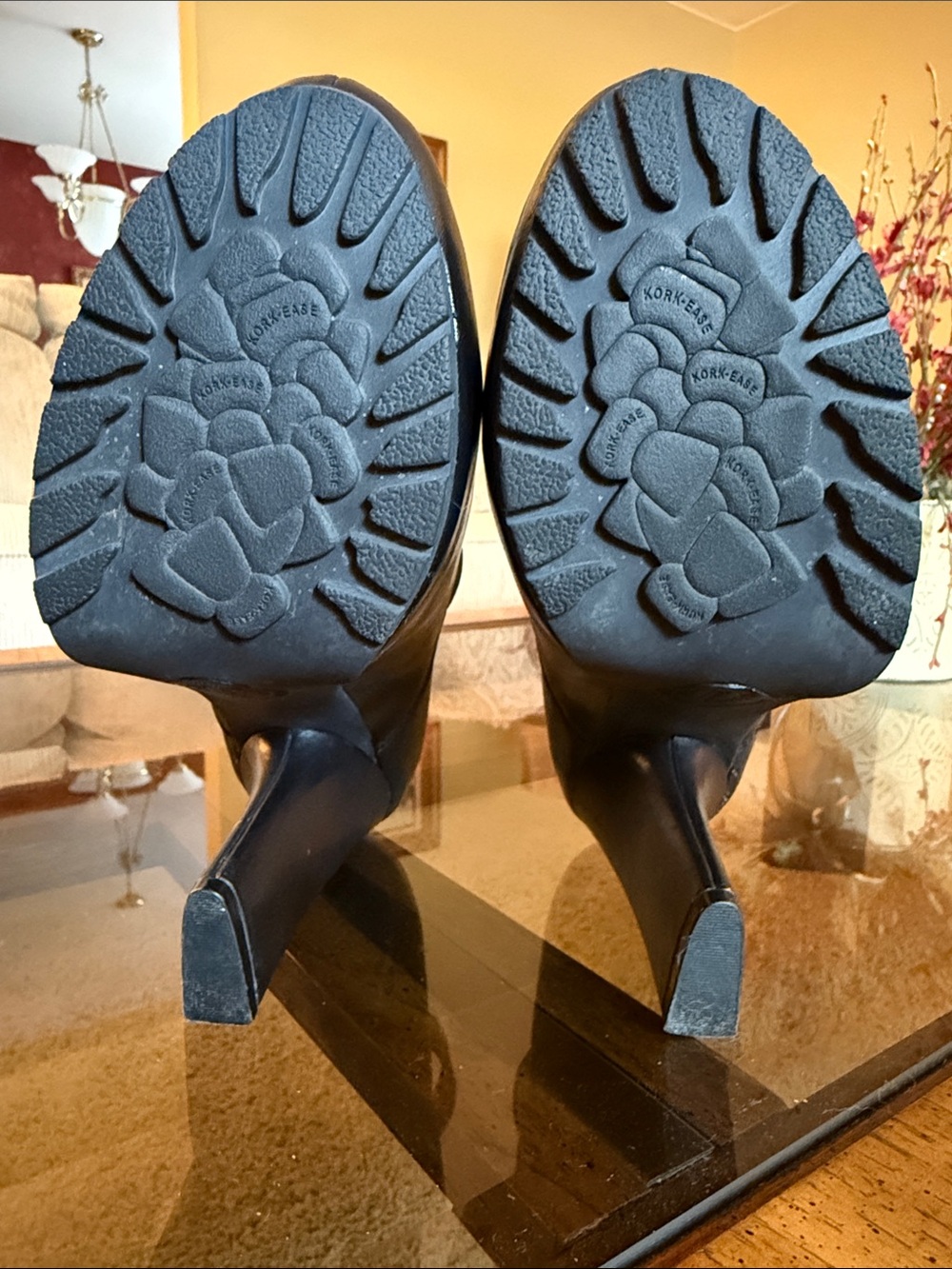 KORK-EASE “PRISCILLA” Black Leather Hidden Platform Mary Jane Heel - Size 8/39 - Picture 8 of 17